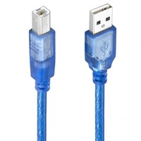 Kabel Cetak USB 2.0 Biru Transparan Am ke Bm Semua Tembaga Kabel Data Printer USB Port Persegi Kecepatan Tinggi