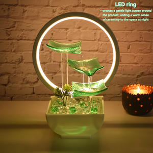 Ornement <span class=keywords><strong>d</strong></span>'<span class=keywords><strong>eau</strong></span> de table en verre bleu avec pierres en cristal acrylique, <span class=keywords><strong>d</strong></span>écoration <span class=keywords><strong>d</strong></span>'intérieur sur le thème de l'océan printemps-été - Product Image 6