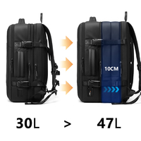 Tas punggung bisnis multifungsi pria, ransel USB untuk bepergian, ransel Laptop bepergian
