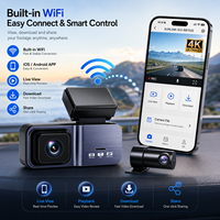 Caméra de tableau de bord 4K personnalisée en usine, double canal avant et arrière, écran 3,18'', contrôle via application WiFi, module de stationnement, DVR de voiture