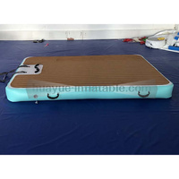 Drop Stitch Ocean Water Teak Pontoon flottant Jet Ski Dock Plate-forme de natation gonflable Island Raft