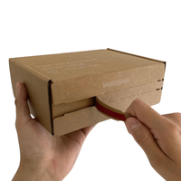 Boîtes d'emballages personnalisés naturels durables et durables pour bandes déchirables d'expédition Boîte d'expédition en carton papier pliable réutilisable avec logo personnalisé