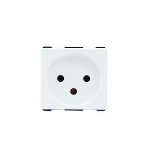 CE Israel Socket Outlet Modular electrical copper sockets China 10 years warranty PC White durable cheap wall sockets