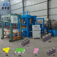 Machine à fabriquer des blocs QT4-18 à haute efficacité, ligne de production de briques en ciment entièrement automatique avec commande PLC