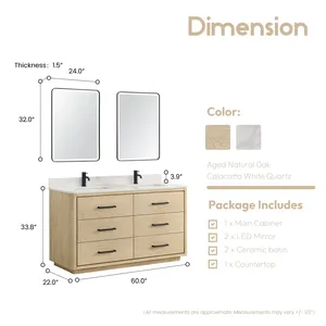 <span class=keywords><strong>Mobile</strong></span> <span class=keywords><strong>bagno</strong></span> in legno massello da terra, prodotto in Vietnam da Homedee Vietnam Factory. - Product Image 5