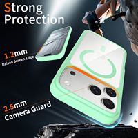 Coque de téléphone magnétique antichoc transparente premium anti-jaunissement pour iPhone 13 14 15 16 17 Pro Max – Vente en gros