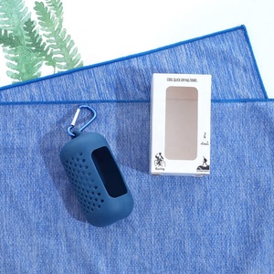 Xách Tay Cảm Giác Lạnh Nhanh Chóng Nhanh Chóng Làm Khô Làm Mát Khăn Với Silicone Trường Hợp Đối Với Bãi Biển Thể Thao Du Lịch Phòng Tập Thể Dục Golf Tập Thể Dục Đi Bộ Đường Dài Cắm Trại - Product Image 6