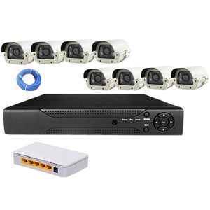 8 Channel PoE Surveillance Kit H.264 Nvr With 8 <b>Cameras</b> <b>Night</b> <b>Vision</b> Waterproof Motion Detection Home Security System - Product Image 1