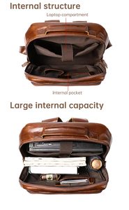 <span class=keywords><strong>Zaino</strong></span> da viaggio per uomini all'ingrosso della fabbrica di grande capacità in vera pelle per laptop <span class=keywords><strong>zaino</strong></span> - Product Image 5