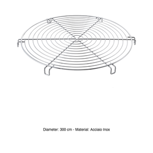 Stainless Steel Cake <b>Rack</b> Ø 30 cm with Feet Paderno - Product Image 3