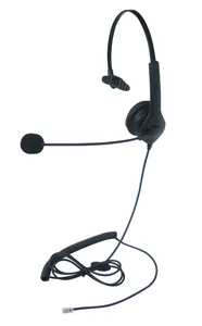 Cuffia con cancellazione del rumore cuffia Rj11 Rj9 Call Center auricolare in linea con silenziamento per Skype