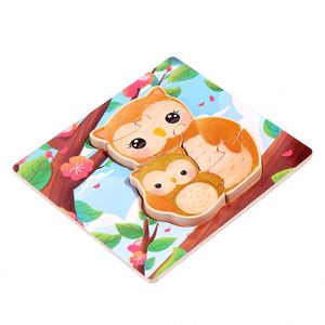 Nouveau puzzle en bois 3D pour enfants, animaux de dessin animé, tridimensionnel, mignon, puzzle parent-enfant, jouets éducatifs précoces pour garçons et filles - Product Image 6