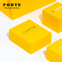 Boîte à bijoux FORTE à angle droit et bord droit, logo personnalisé, marquage à chaud, nouveau design de luxe, vente en gros pour emballage cadeau