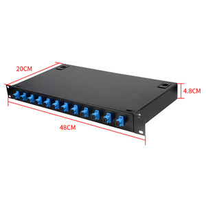 Panneau de brassage fibre optique 19 pouces 1U 12 cœurs SC UPC pleine capacité avec connecteur, câble LAN, boîtier terminal pour rack 19 pouces, montage en rack OTB - Product Image 2