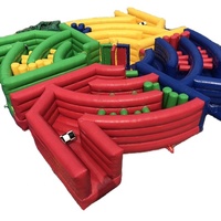 4 Joueurs Jeux Gonflable Dizzy X Obstacle Course Meltdown/Gonflable Maze Interactive Meltdown Game
