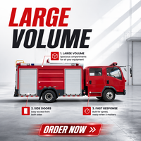 Camion de pompiers HOWO 4x2 avec réservoir d'eau de 4000L, véhicule de lutte contre l'incendie, camion de pompiers, fournisseur direct d'usine
