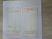 Bloc de commandes de restaurant et d'hôtel en deux exemplaires pour serveurs, avec feuilles agrafées pour noter les commandes de plats, bloc de cuisine et feuille de factures client