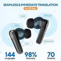 Traducteurs de langues multilingues électroniques écouteurs traduction de langue en temps réel écouteurs traducteur instantané intelligent