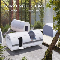 Villa en acier préfabriquée moderne de luxe, maisonnette économique, hôtel capsule, cabines Apple, maisons capsules spatiales modulaires préfabriquées