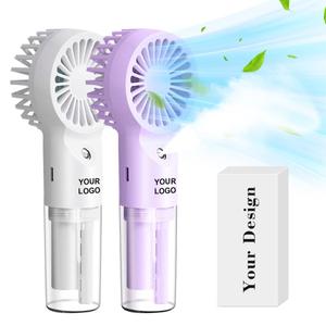 พัดลมพกพาขนาดเล็ก 4 สี รุ่น 0728 2026 แบบพ่นละอองน้ำ ชาร์จไฟได้ ใช้ได้ทั้งในบ้านและนอกบ้าน เหมาะสำหรับโรงแรม - Product Image 2