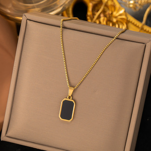 Acier inoxydable plaqué avec or véritable, collier de mode exquis et sans décoloration, vente en gros de l'usine pour femmes - Product Image 6