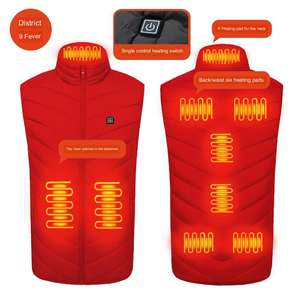 سترة رجالي كلاسيكية ساخنة بوليستر مبطنة 3 مستويات درجة حرارة الجسم ساخنة سترة ببطارية ساخنة - Product Image 3