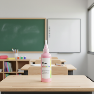 Peintures acryliques neuf couleurs rose, format 100 ml, pour papier, métal, bois, verre, plastique, béton et plâtre - Product Image 1