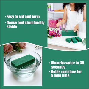 Bloques de <span class=keywords><strong>Espuma</strong></span> Floral Verde, <span class=keywords><strong>Espuma</strong></span> Floral Seca y Húmeda para Flores Frescas y Artificiales, <span class=keywords><strong>Espuma</strong></span> para Plantas, <span class=keywords><strong>Espuma</strong></span> EPE - Product Image 6