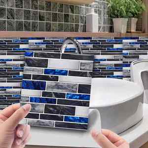 Tile Waterproof Bathroom Kitchen Self-Adhesive Mosaic Marble Backsplash Wall Sticker Decoration - Product Image 1