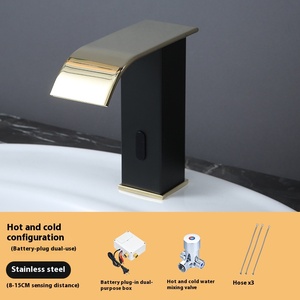 Sang Trọng Hiện Đại Thép Không Gỉ 304 Lạnh Nóng Mixer <span class=keywords><strong>Tap</strong></span> Nước Rửa Lưu Vực Tự Động Phòng Tắm Vòi Nước Cảm Biến Gốm Van Lõi - Product Image 2