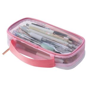 Sac de rangement pour crayons personnalisé, portable, étanche, en PVC transparent, mignon, design personnalisable, pour l'école et le bureau - Product Image 1