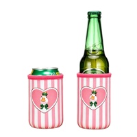 Glaswasserflasche mit Neopren-Hülle, individuell anpassbare Getränkekühler, personalisierter Logo-Getränkekühler für Hochzeiten, Bierdosenkühler, Getränkehalter