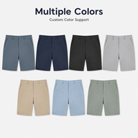 Shorts de golf pour hommes en bleu ardoise avec imprimé subtil, shorts de golf extensibles à séchage rapide, OEM ODM, étiquette privée, approvisionnement en gros