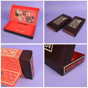 Boîte d'emballage en carton ondulé épais, pliable, en gros, recyclable, personnalisée, bleu marine, pour l'expédition de produits de santé - Product Image 4