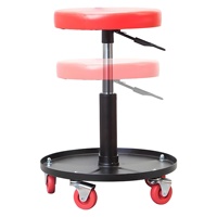 Réglable Mécanicien Rolling Creeper Siège Chaise Tabouret Plateau Rembourré Moto Réparation