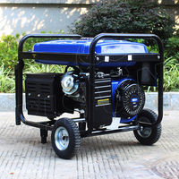 Générateur portable à essence BISON CHINA 6000W 420cc 15HP, démarrage automatique, refroidissement par air, 7.5KVA 220/380V 50/60Hz, certifié CE, réservoir de carburant de 25L