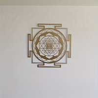 Art mural en métal Metatron Art déco en fonte Géométrie sacrée Méditation Sri Yantra Décoration spirituelle pour la maison à bas prix