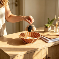 Source Factory Contrastkleurige Geweven Opbergbak, Handgemaakte Imitatie Rieten Mand voor Fruit, Cosmetica & Kleine Diversen