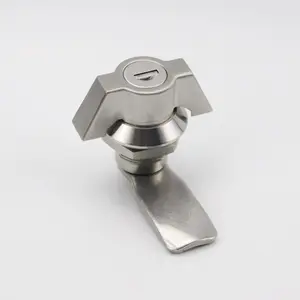 Quý biến chốt cam khóa với Key điện Bảng điều khiển cửa tủ thép không gỉ Wing Thumb Knob cam khóa