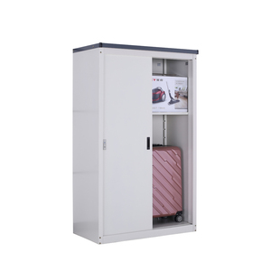Waterproof outdoor Balcony wardrobe locker Sliding Door Metal Balcony Storage Cabinet Closet