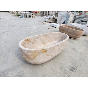 <span class=keywords><strong>Vasca</strong></span> <span class=keywords><strong>da</strong></span> <span class=keywords><strong>Bagno</strong></span> Moderna Freestanding in Pietra, Nuovo Design Elegante, Vasche in Marmo Beige per Casa e Hotel - Product Image 5