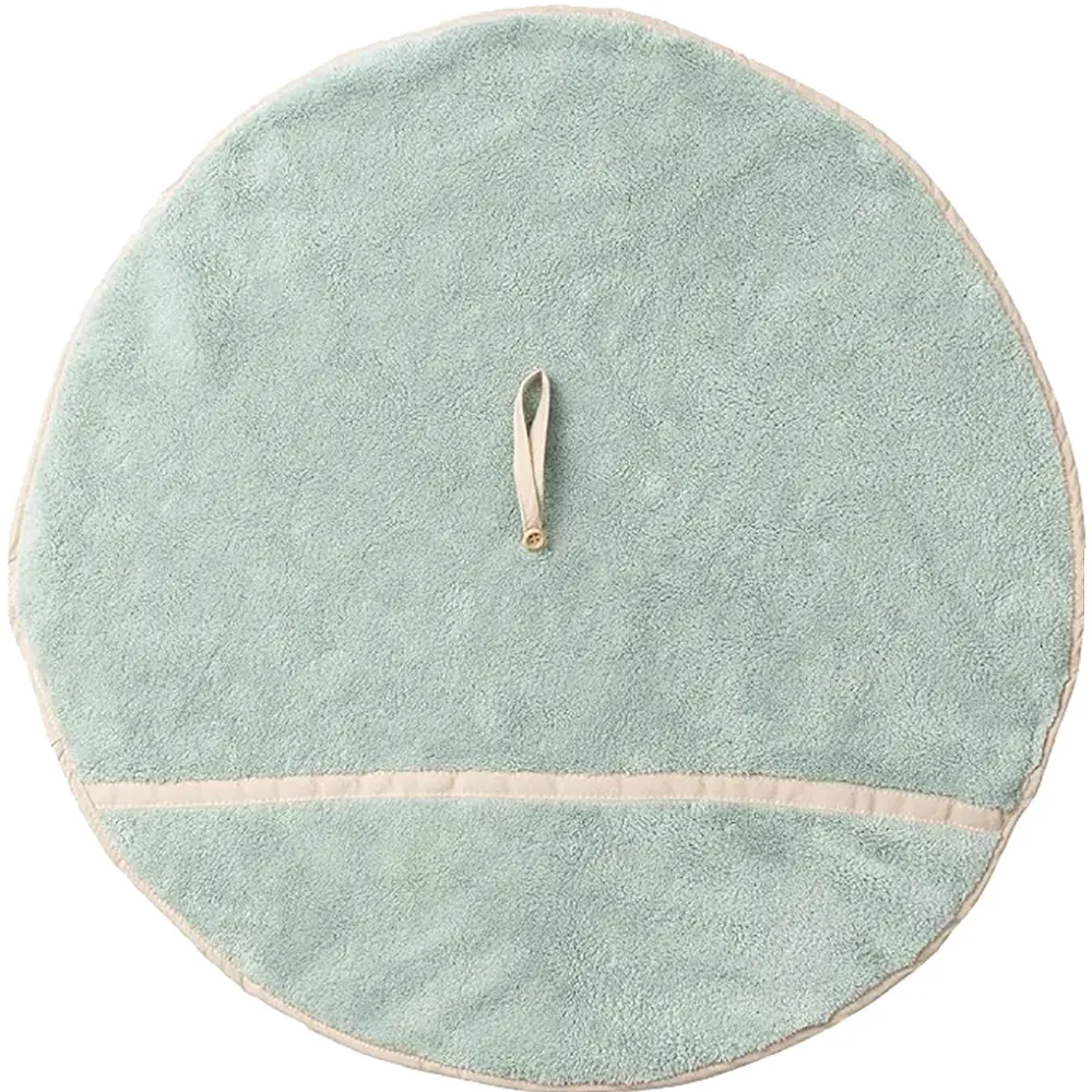 Hanging Loop Absorbent Coral Fleece Round Hand Towels Kitchen Towel