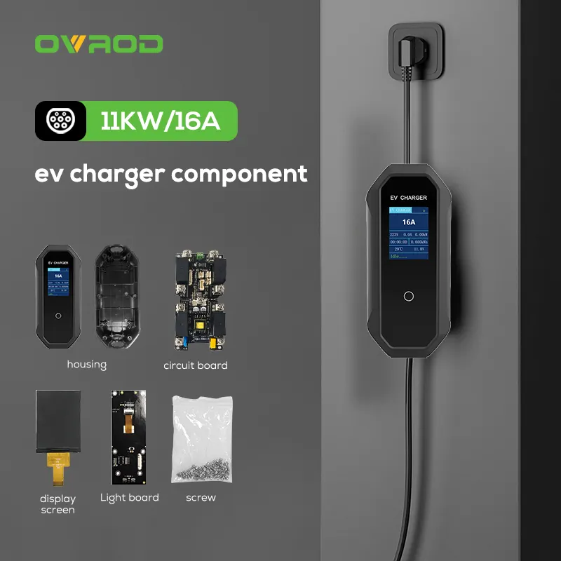 Ovrod loại 1 2 sạc đống năng lượng mới xe 16A 32A 40A skd Tesla di động EV sạc linh kiện xe điện