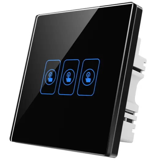Tuya Wireless UK Board Automatisierung Remote Home ZigBee Glas 1 Gang 2-Wege-Licht elektrische WLAN-Buchse Smart Touch Wand schalter