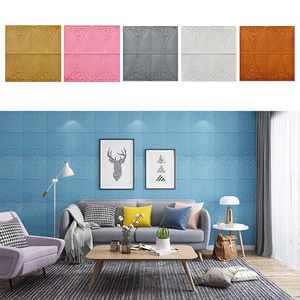Nuevo diseño 3D paneles de <span class=keywords><strong>pared</strong></span> de espuma a prueba de humedad geométrico en relieve <span class=keywords><strong>ladrillo</strong></span> pegatina esponja <span class=keywords><strong>para</strong></span> decoración del hogar <span class=keywords><strong>para</strong></span> dormitorio <span class=keywords><strong>pared</strong></span> vendida de fábrica - Product Image 5