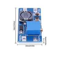 Modul Penguat Tegangan MT3608 DC-DC Step-up Converter 2A Maks 2V-24V ke 5V 9V 12V 28V Papan Catu Daya Booster