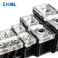Bloc de bornes électriques à courant élevé 3P 3,5-8 mm² sur rail DIN, ignifuge avec couvercle anti-poussière, série IN30