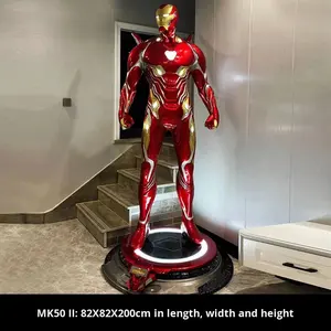 Marvel 1:1ไอรอนแมนไฟเบอร์กลาสฮัลค์ MK50เรืองแสง MK7ห้องนั่งเล่นโรงภาพยนตร์ของตกแต่งห้องแสดงผลขนาดใหญ่ของจีน - Product Image 2