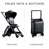 Poussette légère pour bébé, chariot pliable en aluminium, 15 kg, transport en avion, poussette de luxe pour bébé pour les voyages
