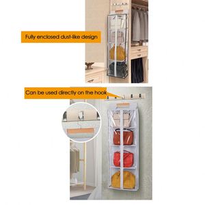 Treo tổ chức Lưu trữ túi xách, túi lưu trữ sản phẩm mới cho tủ quần áo với 4 kệ cho tổ chức tiết kiệm không gian tủ quần áo/ - Product Image 4